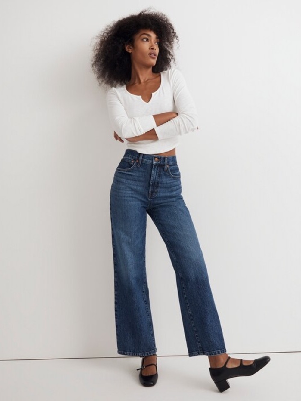 Madewell The Perfect Vintage Wide-Leg Jean
High Rise
Hilton Wash
NM228
Size 28